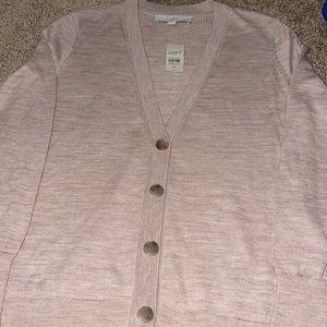Ann Taylor Loft Petites sweater, pink/mauve color size Medium Petite